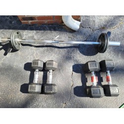 Hex Dumbbell Set — 25lb & 30lb Pairs